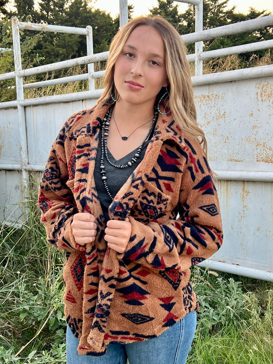 Sherpa Button up Jacket 26 Cherokee Trading Post OK