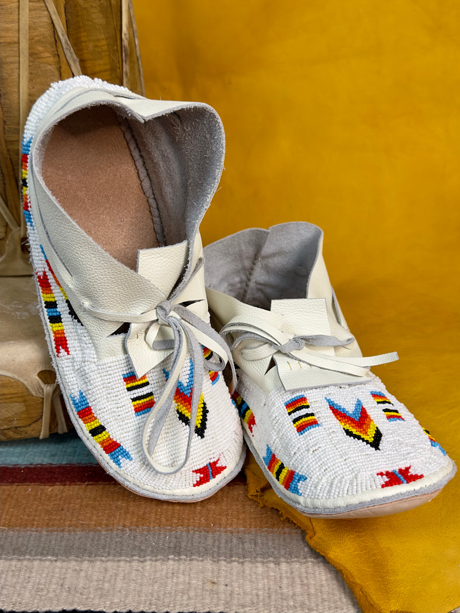 3 Mens 3 4 Beaded Moccasins Cherokee Trading Post OK
