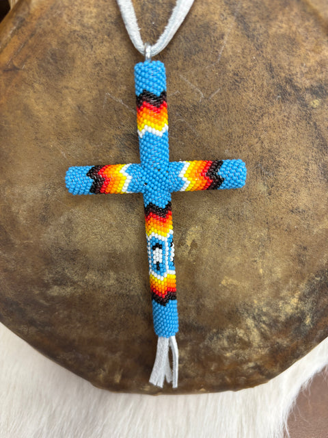 Jeanie Bigfoot Handbeaded Cross #2