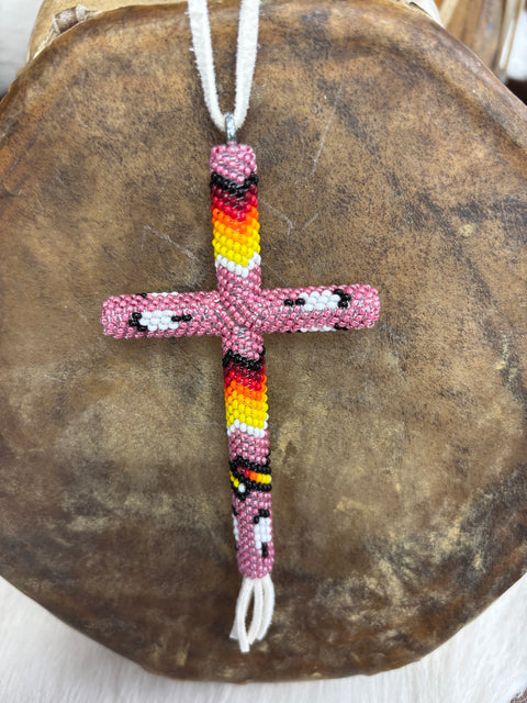 Jeanie Bigfoot Handbeaded Cross #4