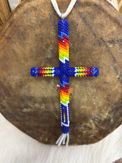 Jeanie Bigfoot Handbeaded Cross #10