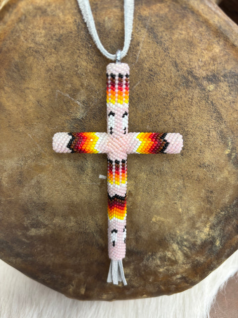 Jeanie Bigfoot Handbeaded Cross #6