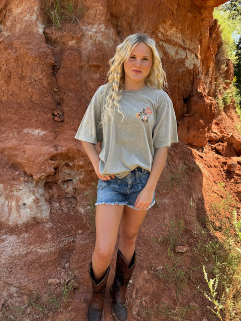 Longhorn Glitter Boho #504