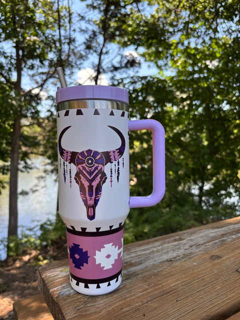 40oz Steel Tumbler - Purple