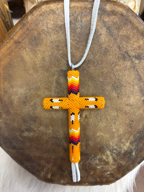 Jeanie Bigfoot Handbeaded Cross #8