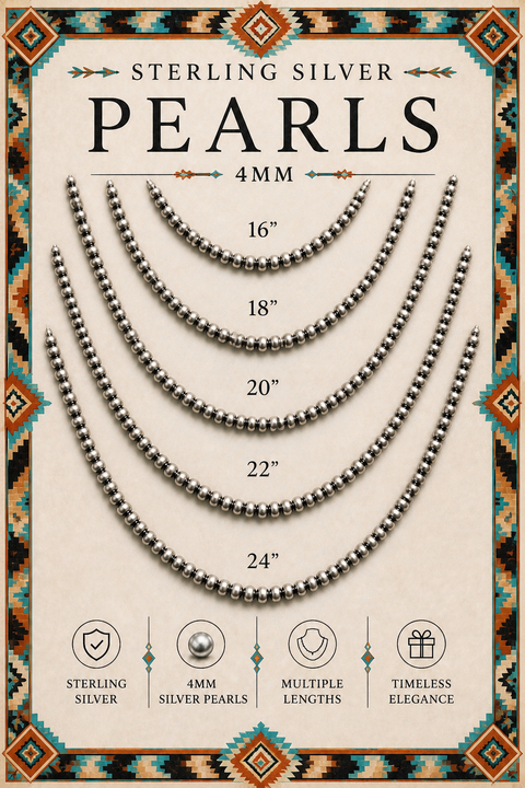 6MM Silver Pearls