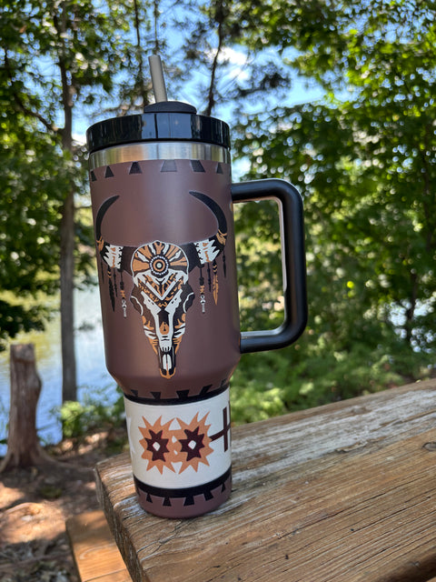 40oz Steel Tumbler - Chocolate