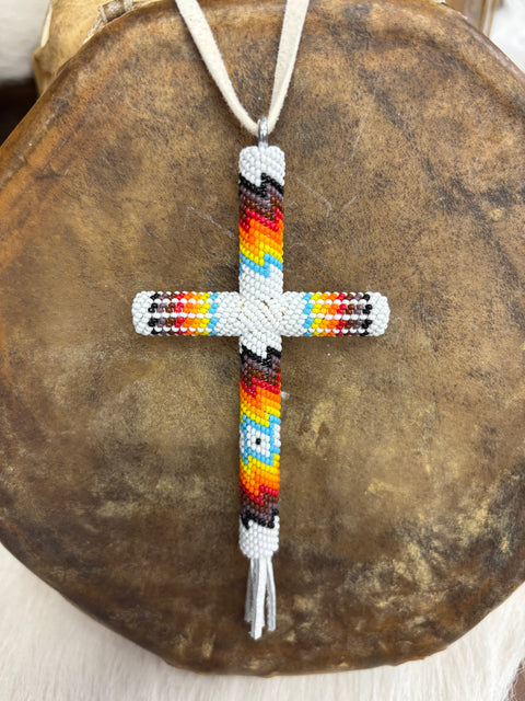 Jeanie Bigfoot Handbeaded Cross #5