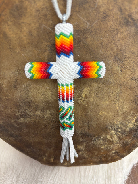 Jeanie Bigfoot Handbeaded Cross #11