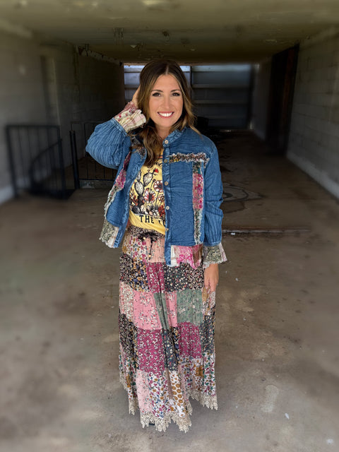 Denim/Patchwork Shirt #161