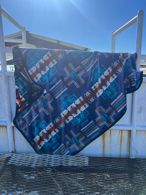 FULL PLUSH REVERSIBLE  2Ply AZTEC BLANKET