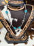 34" Silver Pearl & Turquoise Necklace ECI-