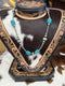 34" Silver Pearl & Turquoise Necklace ECI-