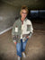 Washed Fabric Blocked Jacket #152