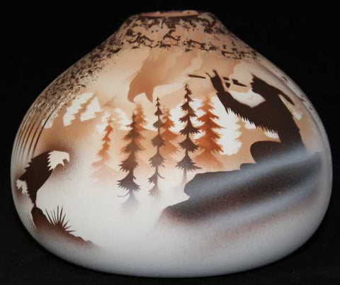 Cedar Mesa Pottery Calling The Spirits 5.5 x 4.5 Seed Bow -  69007