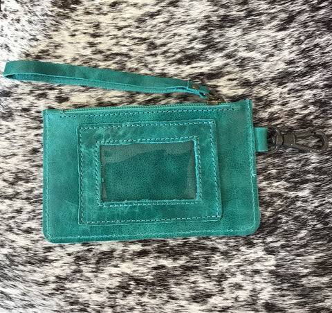 Tooled Leather Wristlet