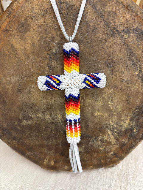 Jeanie Bigfoot Handbeaded Cross #12