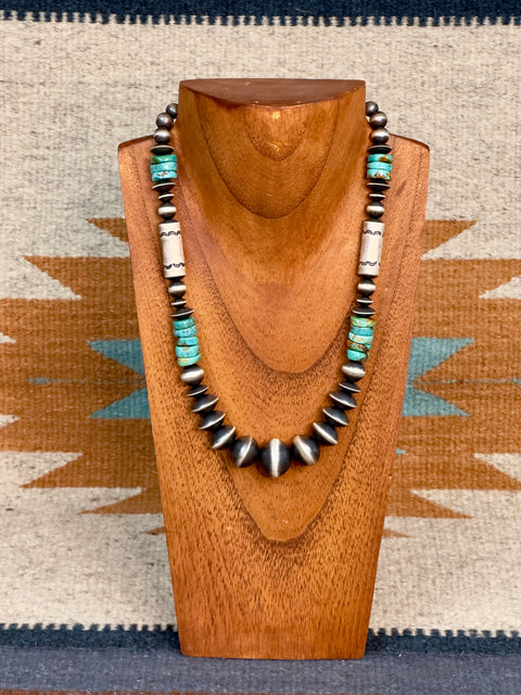 NAVAJO PEARL 18" TURQUOISE  HNH