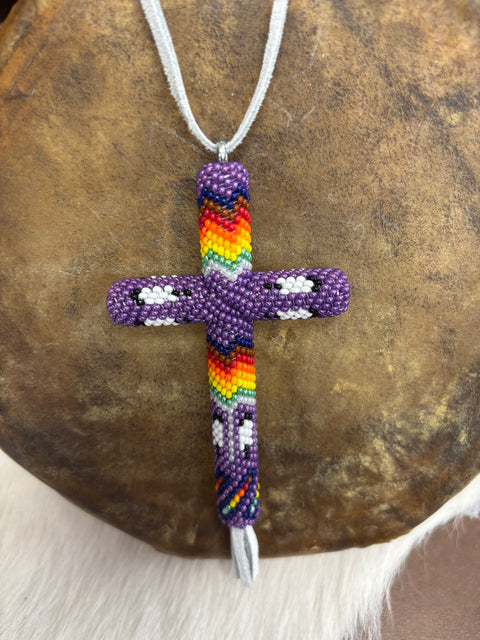 Jeanie Bigfoot Handbeaded Cross #1