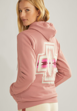 Pendleton Harding Graphic Zip Hoodie Dusty Rose