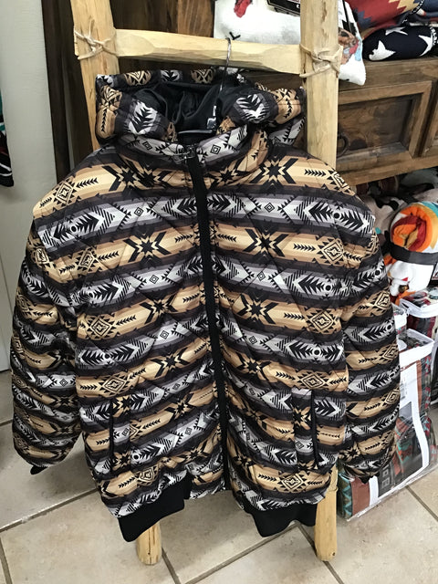 Nativo Quilted Jacket - Blk/Brn