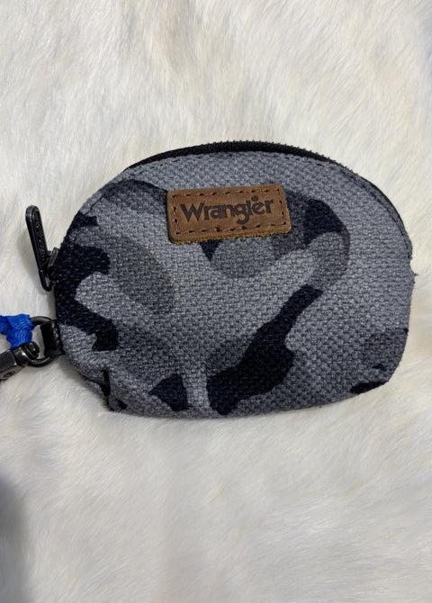 Wrangler Camo Print Dual Pouch Wristlet - Black WG286-W0051BK