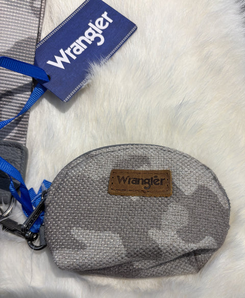 Wrangler Camo Print Dual Pouch Wristlet - Grey WG286-W0051GY