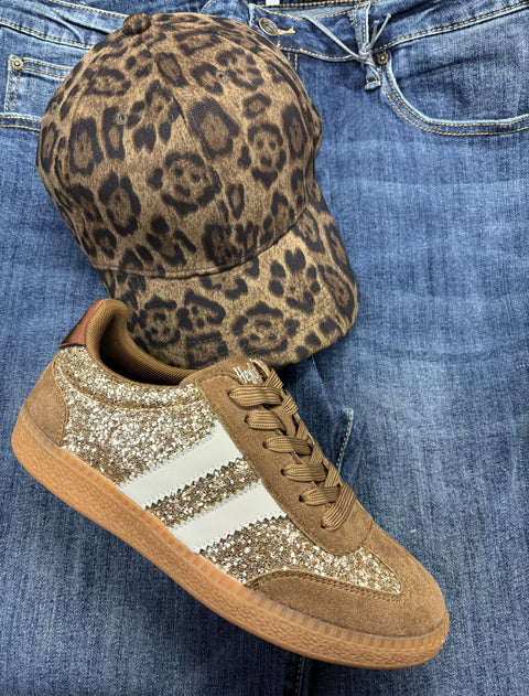 Corkys Heads Up Chestnut Glitter Sneaker