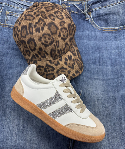 Corkys Heads Up Silver Glitter Sneaker
