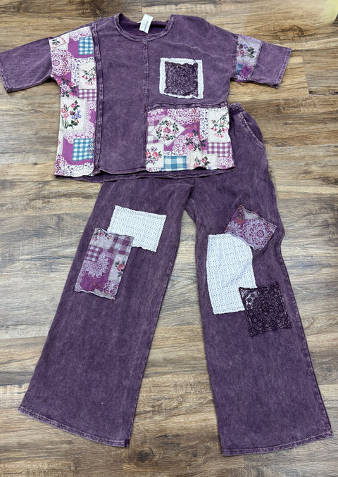 Rosy Boho Patchwork Pants
