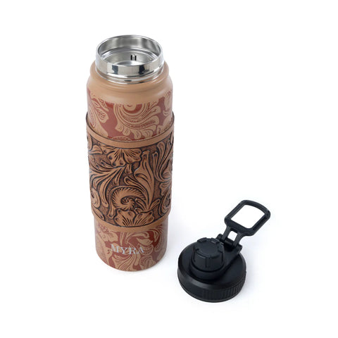 Myra Water Bottle  - Brown Baroque - S-14081