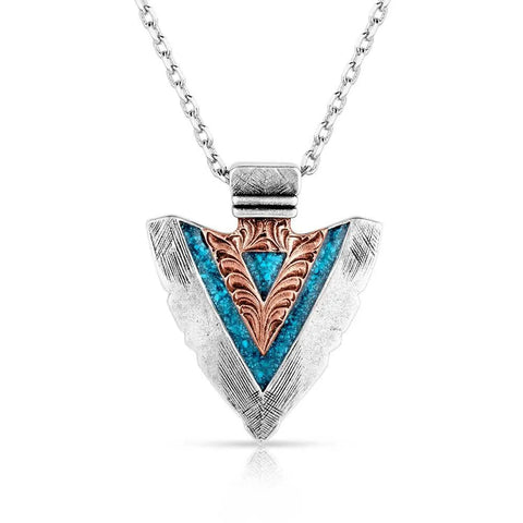 Montana Silversmith Inner Light Turquoise Arrowhead Necklace NC5839