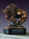 Copper Plated 7"X8" Buffalo Sculpture F53220