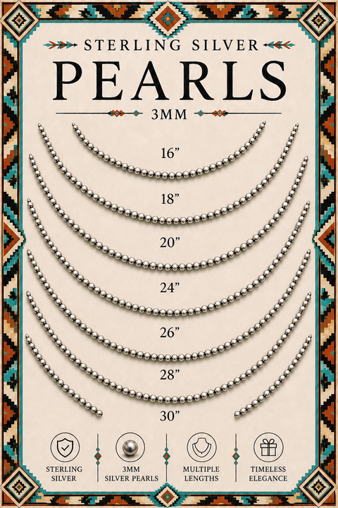 3MM Silver Pearls