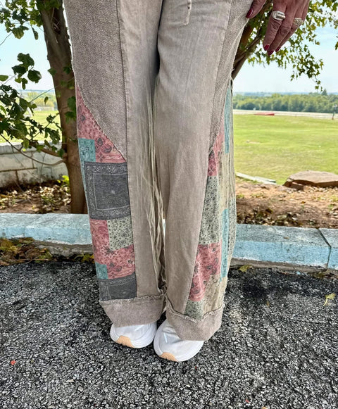 Mineral Washed Bandana Pants #473