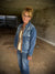 JK254 Distressed Denim Leopard Jacket #49