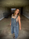 Animal Print Denim Overall #90