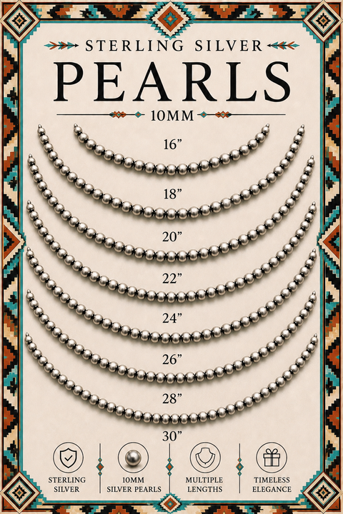 10MM Silver Pearls