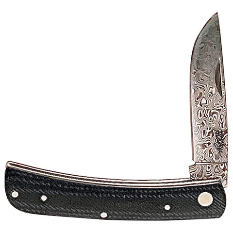 Hoeey Bronc Buster Damascus Knife - Denim