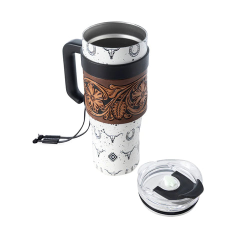 Myra Steel Westmark Tooled Tumbler S-14766