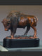 Copper Plated 7x7 Standing Buffalo Sculpture- F53202