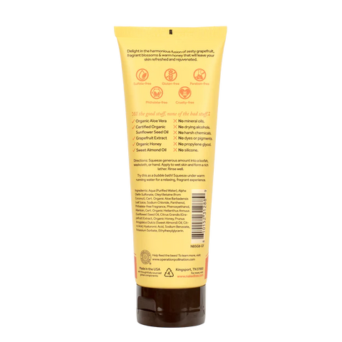 The Naked Bee Grapefruit Blossom Honey Purifying Body Wash - 8oz