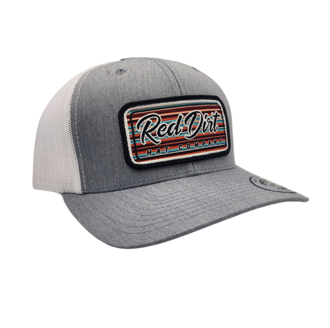 Serape Heather Grey/White 5 Panel Hat - RDHC330