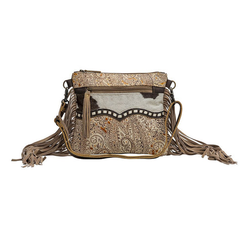 Myra Apple Leather & Hairon Bag