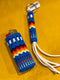Handmade Blue Feathered Lighter/Keychain Set (pc)