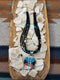 Handmade Beaded Necklace w/Inlay Pendant - Rii