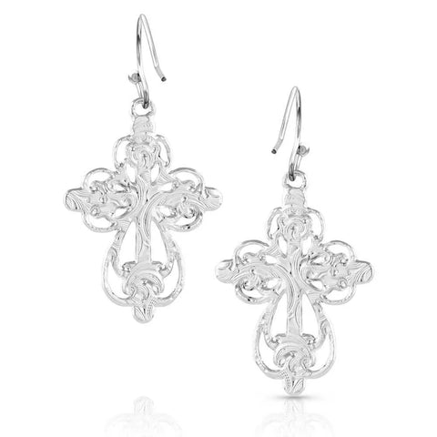 Montana Silversmiths ER 2T Fancy Scroll Cross ER5233