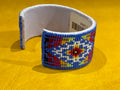 Handmade Light Blue Tribal Beaded Bracelet