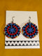 Handmade Navajo Beaded Earring/Hair Clip Set