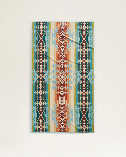 Pendleton Oversized Spa Towel - Highland Peak Aqua